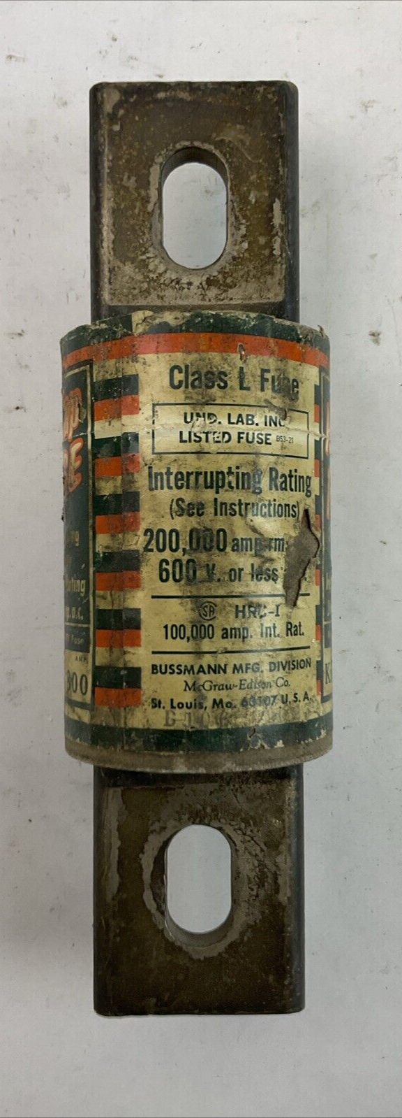 BUSSMANN HI-CAP KRP-C 800 CURRENT LIMITING TIME DELAY FUSE 600VAC 800AMP2