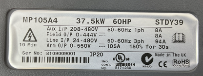 EMERSON MP105A4 DC DRIVE 37.5kW 60HP STDY391