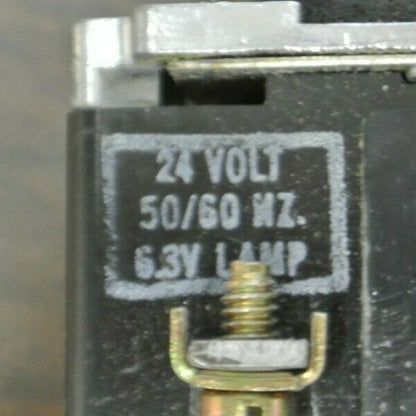 CUTLER-HAMMER ILLUMINATED PUSHBUTTON / 24V, 6.3V LAMP / NEW SURPLUS / NO LENS4