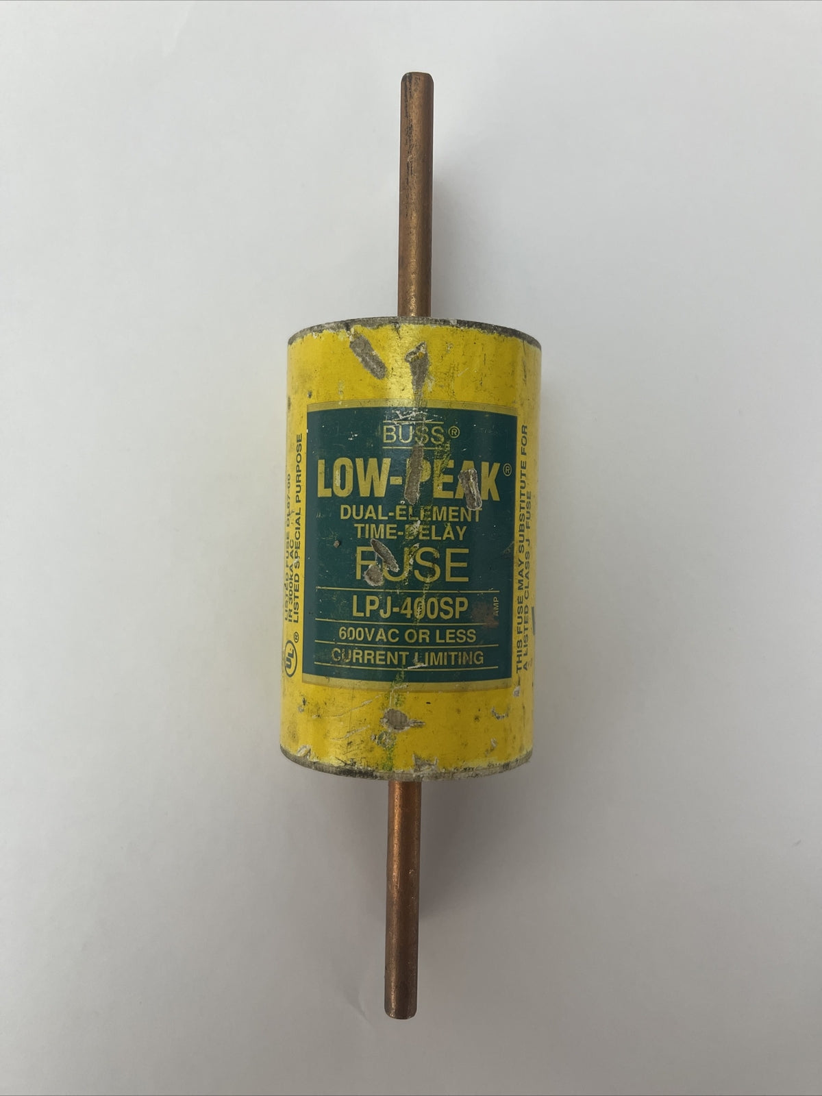 BUSSMANN LPJ-400SP LOW-PEAK DUAL-ELEMENT TIME-DELAY FUSE 400AMP 600VAC0