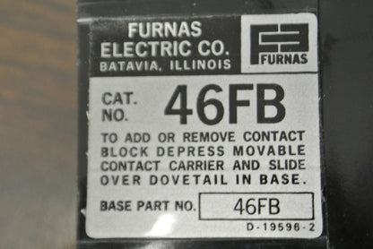 FURNAS 46FBE30 CONTROL RELAY / 10A / 600VAC / 115V COIL / NEW SURPLUS8