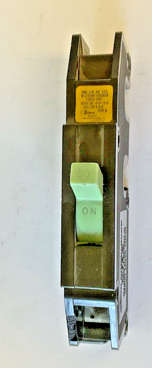ZINSCO Q130 CIRCUIT BREAKER 30A 1POLE 120-240VAC TYPE Q0