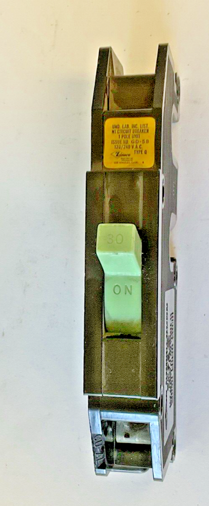 ZINSCO Q130 CIRCUIT BREAKER 30A 1POLE 120-240VAC TYPE Q0