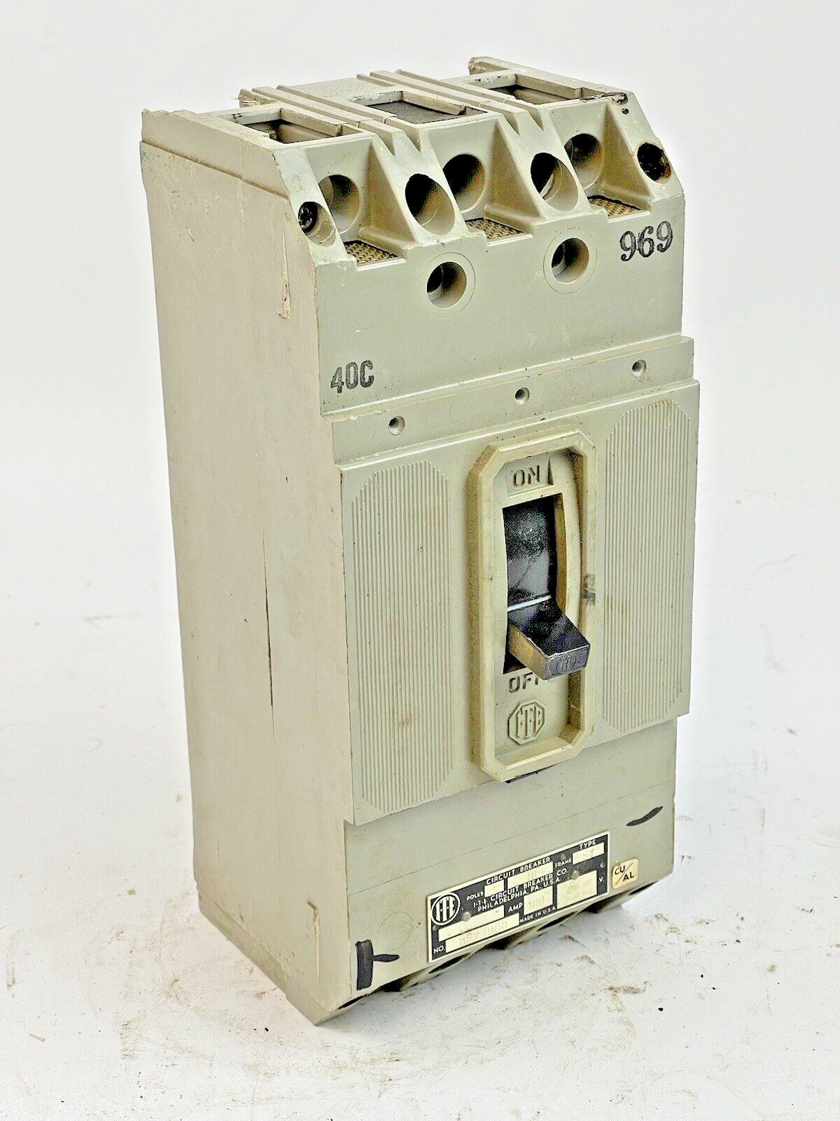 ITE / SIEMENS - HF2-B100 - CIRCUIT BREAKER - 100 AMP, 250 DC, 600 VAC, 2 POLE0