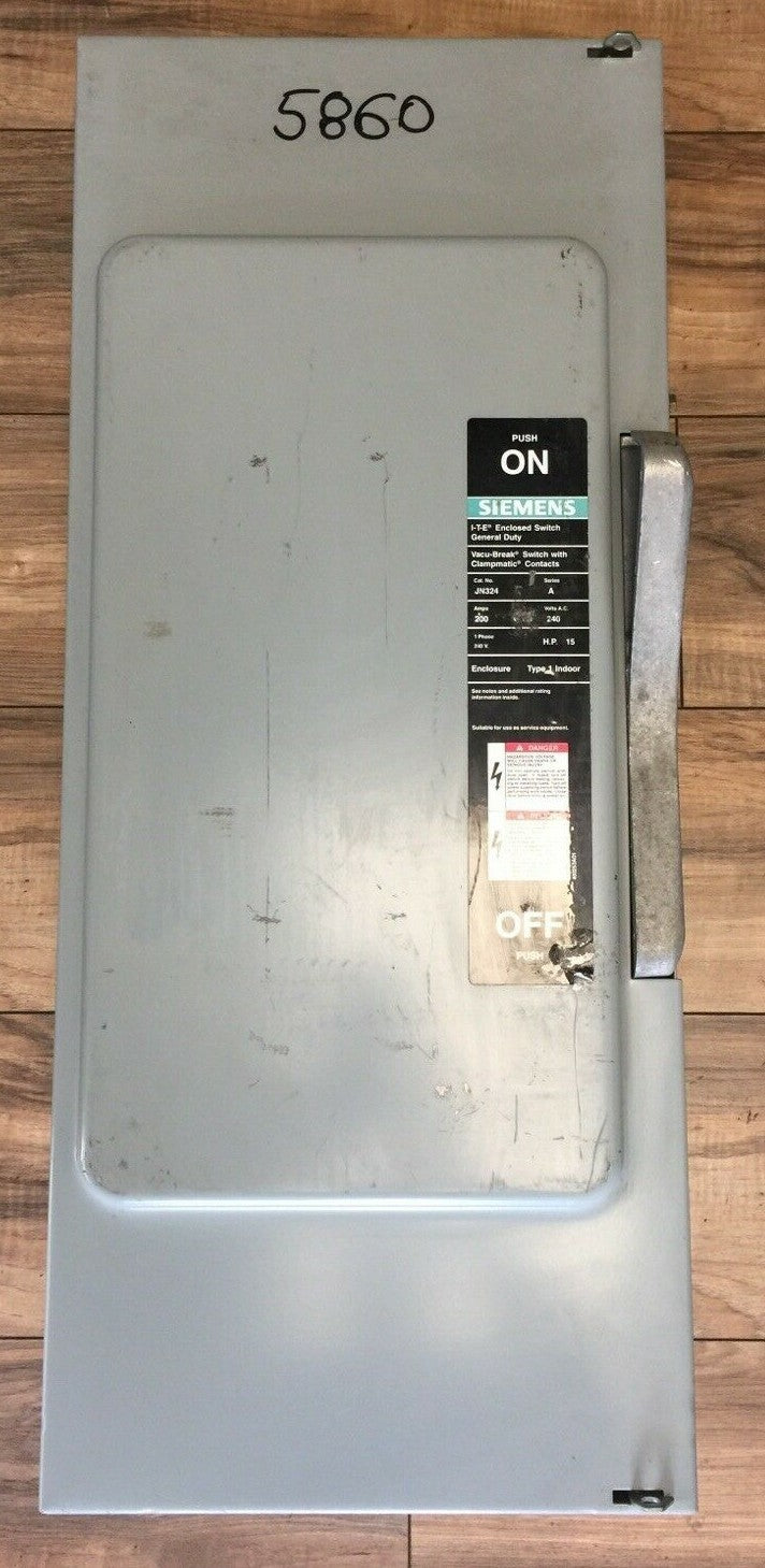 SIEMENS ITE JN324 VACU-BREAK SWITCH WITH CLAMPMATIC CONTACTS SER S 200A 240VAC0