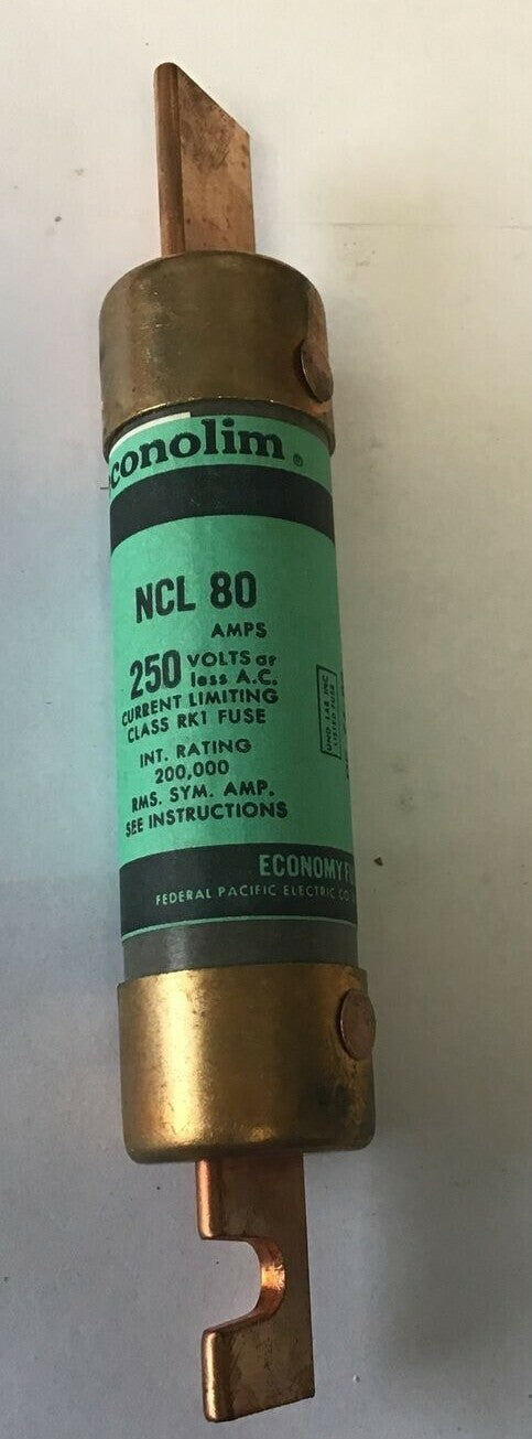 ECONOMY NCLR 80 ECONOLIM CURRENT LIMITING FUSE RK1 80A 250V NCLR 80***LOTOF5***2