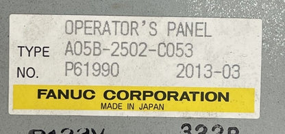 FANUC A05B-2502-C053 OPERATOR PANEL 1
