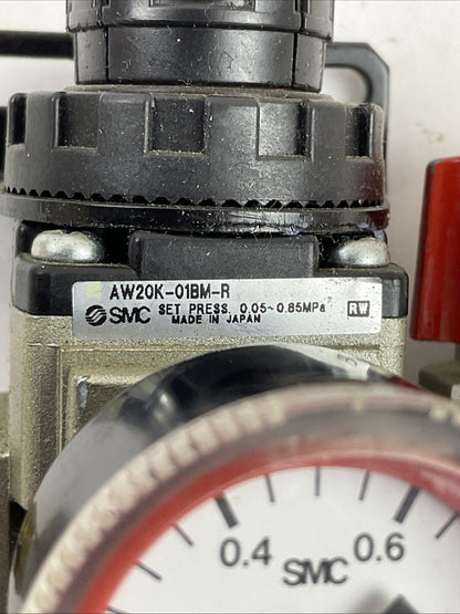 SMC AW20K-01BM-R REGULATOR VHS20-01-R SHUT OFF VALVE1