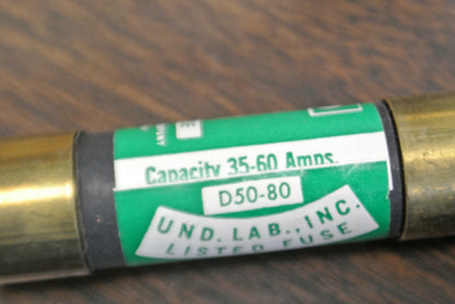 BOX of 10 CEFCO REN50 RENEWABLE FUSE / 50A / 250V / NEW SURPLUS  CAPACITY 35-60A2