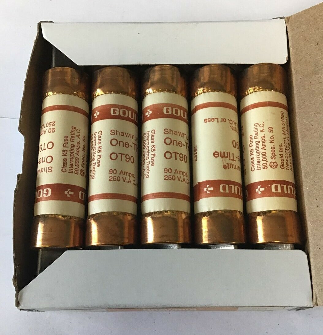 GOULD SHAWMUT OT90 ONE TIME FUSE 90A 250V  ***LOTOF5***1