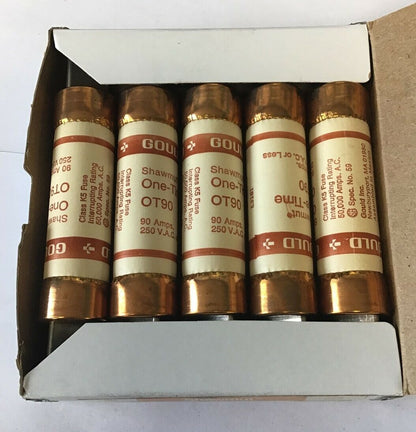 GOULD SHAWMUT OT90 ONE TIME FUSE 90A 250V  ***LOTOF5***1