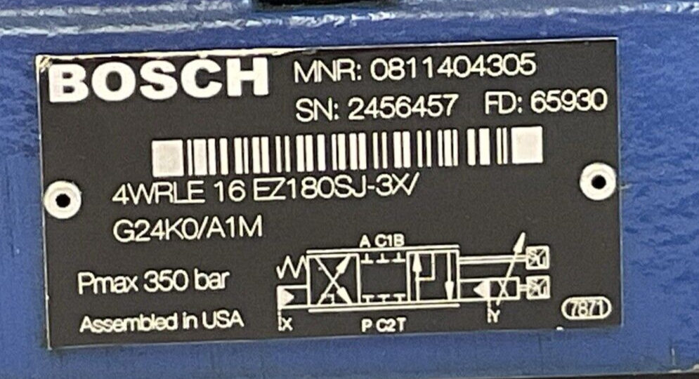 BOSCH 4WRLE 16 EZ180SJ-3X/ 350bar REXROTH 4WRPEH 6 C3 B04L-2X/G24K0/A1M816 VALVE1