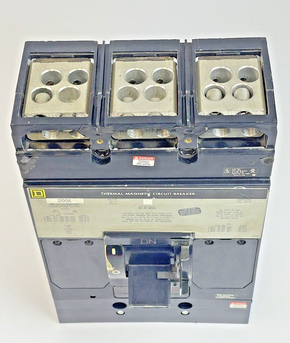 SQUARE D - MHL36120040DC1625 - CIRCUIT BREAKER - 1200 A, 600 VAC, 3 POLE3