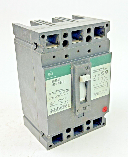 GE - TEB132060 - INDUSTRIAL CIRCUIT BREAKER  - 60 A, 240 VAC, 250 VDC, 3 POLE0