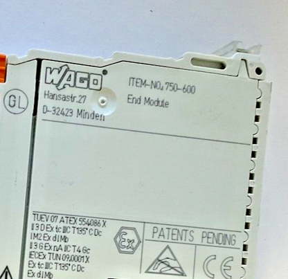 WAGO 750-602(2) DC POWER SUPPLY 24VDC / 750-600(2) END MODULE ***LOTOF4***5