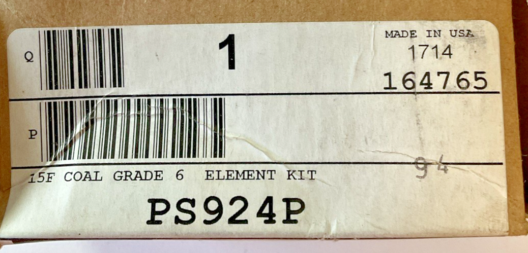 PARKER PS924P 15F COAL ELEMENT KIT GRADE 62