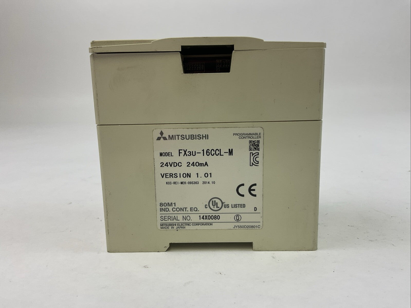 MITSUBISHI FX3U-16CCL-M PROGRAMMABLE CONTROLLER MODULE 24VDC 240mA VERSION 1.011