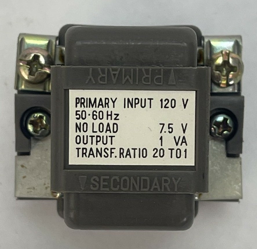 RUNDEL / IDEC T1 TRANSFORMER POWER SUPPLY INPUT 120V 60HZ NO LOAD 7.5V OUTPUT0