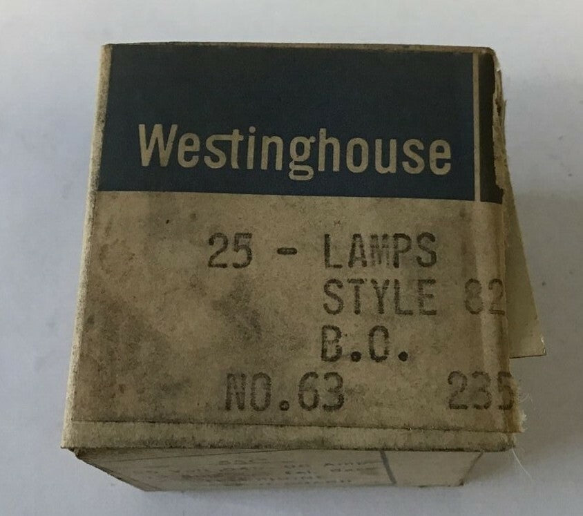WESTINGHOUSE 822314 LAMP NO.63 2355 ***LOTOF25***0
