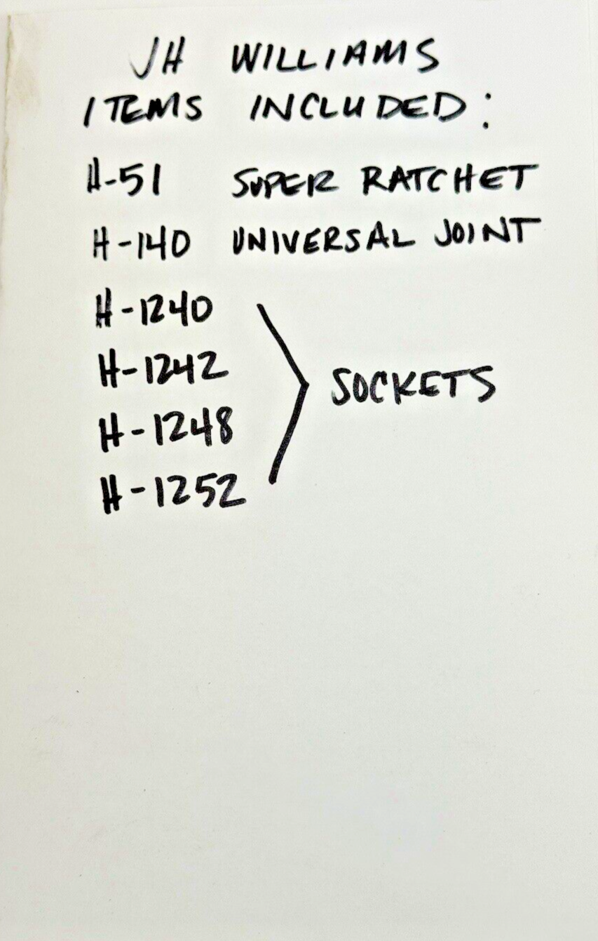 SNAP-ON / JH WILLIAMS - SOCKET SET - AMAZING PIECES - SEE FULL DESCRIPTION BELOW7
