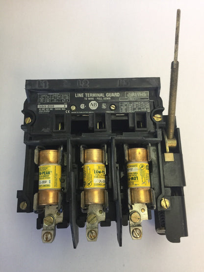 ALLEN BRADLEY 1494V-DS60 DISCONNECT SWITCH 60AMP 600VAC 50HP 250VDC 10HP SER A 0