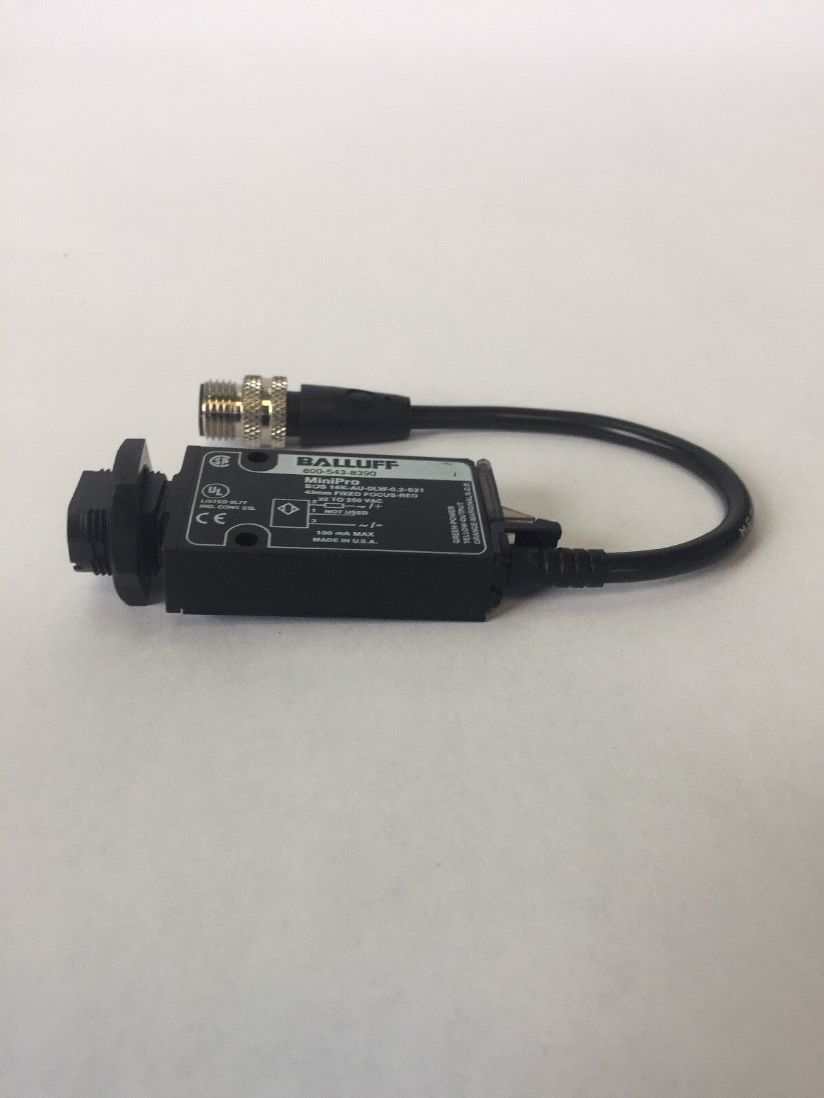 BALLUFF BOS 16K-AU-0LW-0.2-S21 PHOTOELECTRIC SENSOR 22-250VAC 100mA6