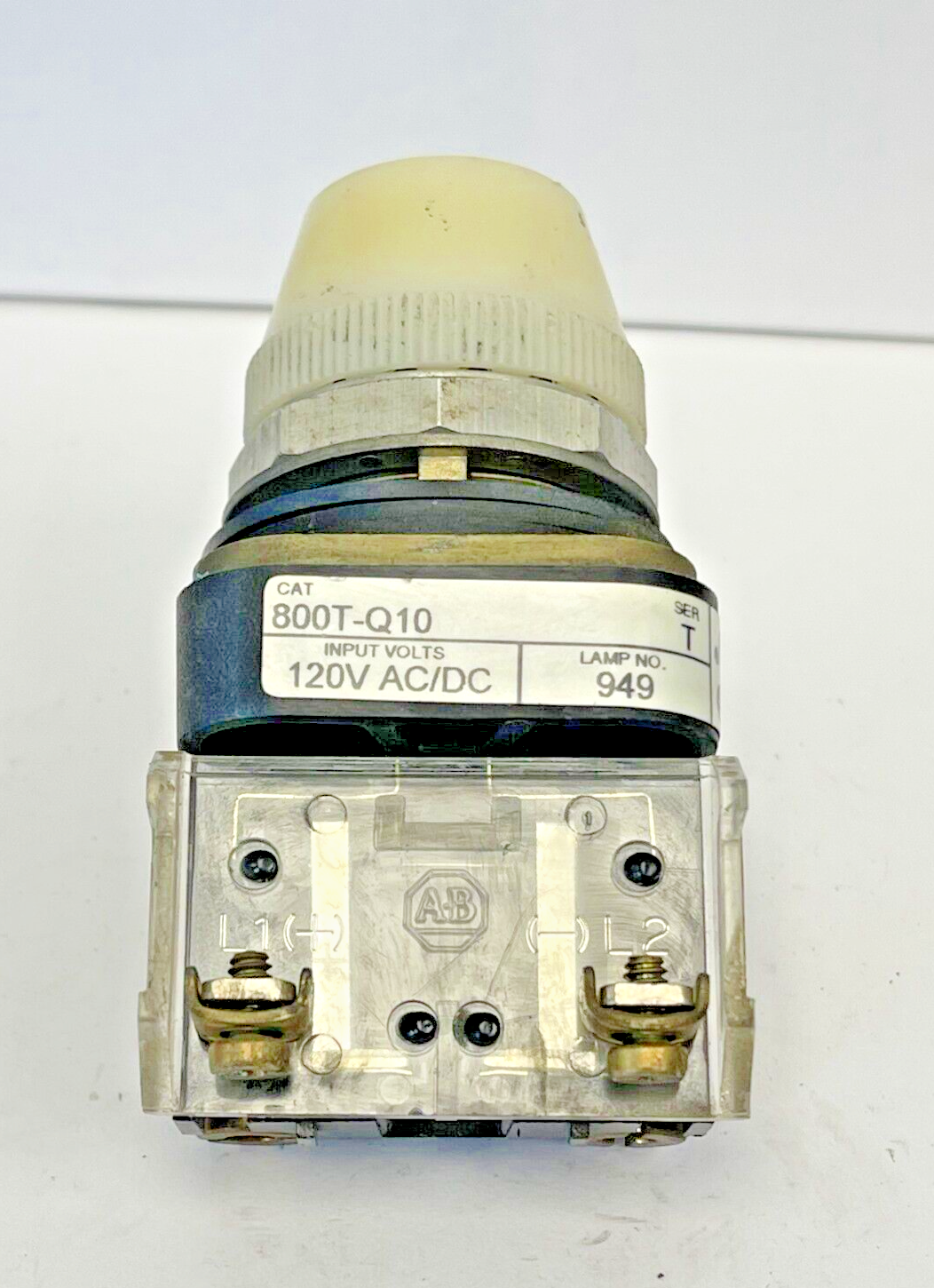 ALLEN-BRADLEY - 800T-Q10 - SERIES T - PILOT - WHITE - LIGHT UNIT - 120V0