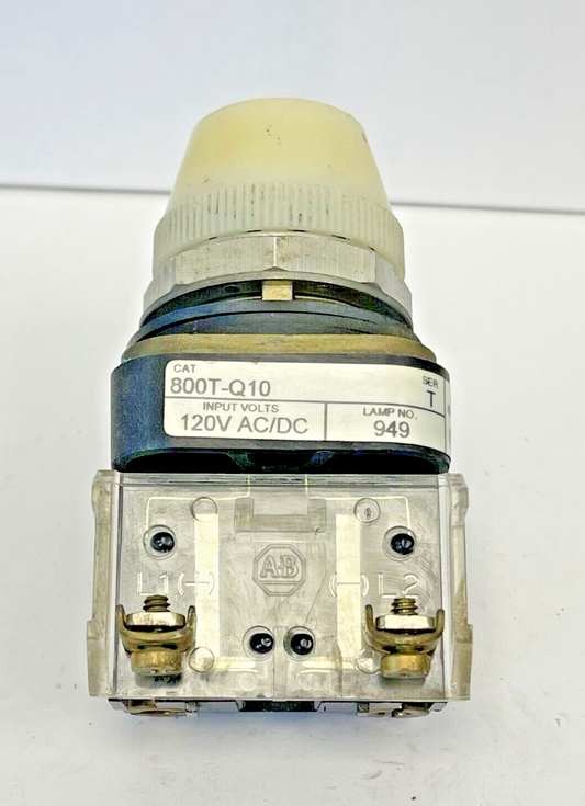 ALLEN-BRADLEY - 800T-Q10 - SERIES T - PILOT - WHITE - LIGHT UNIT - 120V0