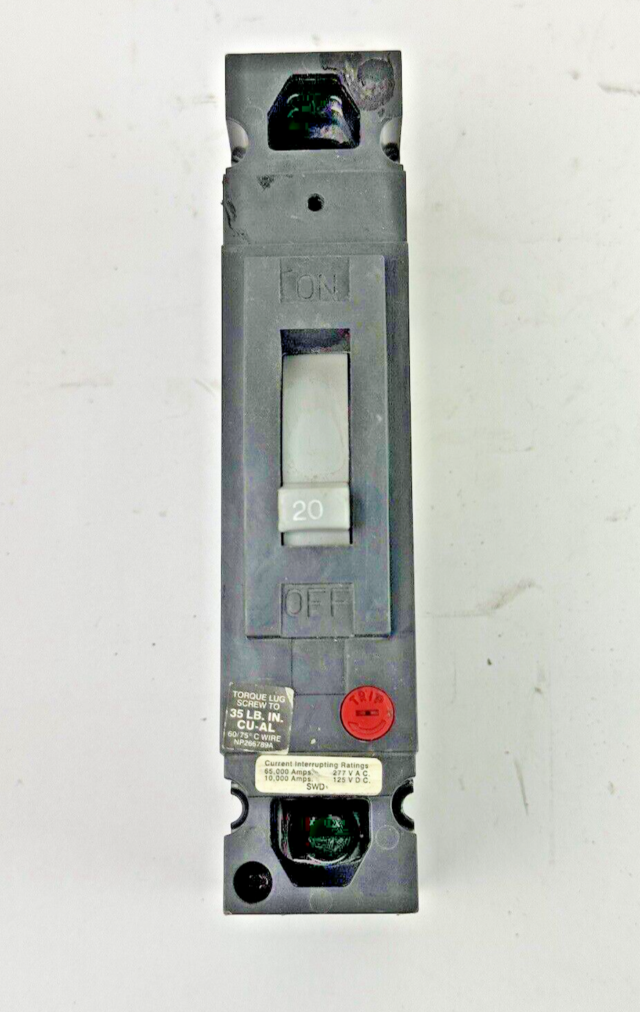 GE - THED113020 - MOLDED CASE CIRCUIT BREAKER - 1 POLE/277VAC/20A2