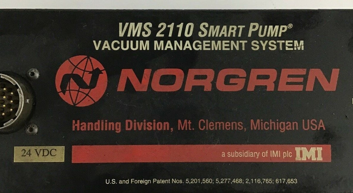 NORGREN VMS 2110 SMART PUMP VACUUM MANAGEMENT SYSTEM 24VDC VMS-2110-241