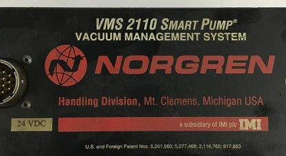 NORGREN VMS 2110 SMART PUMP VACUUM MANAGEMENT SYSTEM 24VDC VMS-2110-241