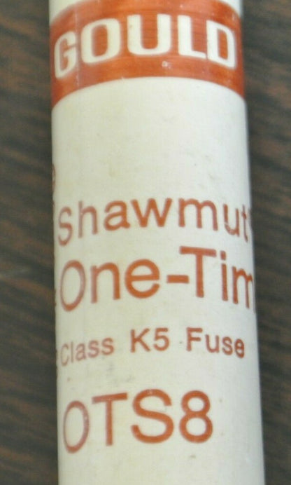 GOULD SHAWMUT OTS8 CLASS K5 FUSE 8A / 600V / NEW SURPLUS / EACH1