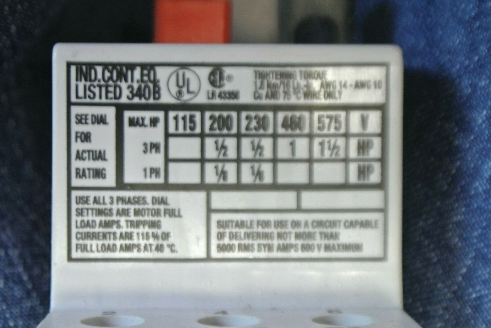 SQUARE D 2520 MP 1.6 MOTOR PROTECTIVE SWITCH / 1.6 - 2.4A / NEW SURPLUS7