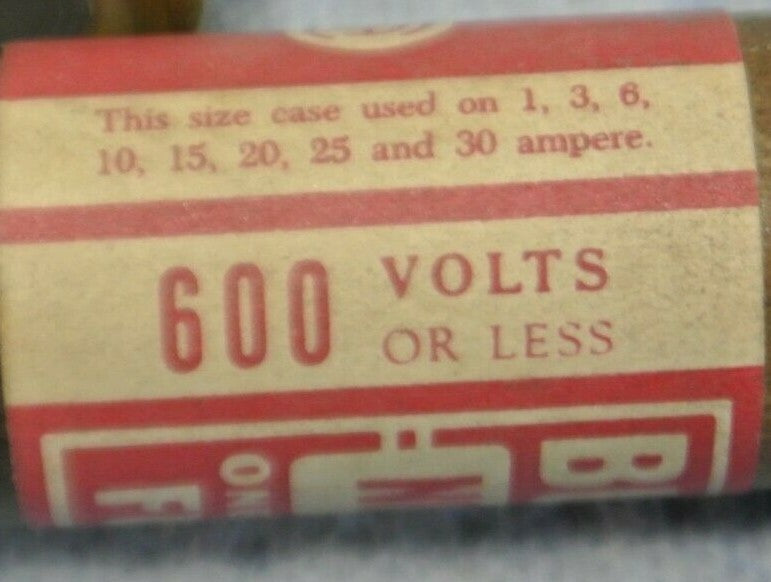 LOT of 2 / BUSS NOS5 CLASS H ONE-TIME FUSES / 5A / 600V / NEW SURPLUS / NOS-53