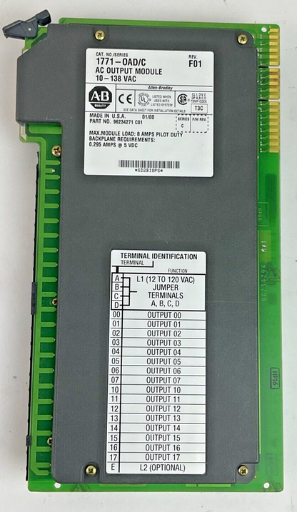 1771-OAD/C OUTPUT MODULE REV.F01 SER.C0