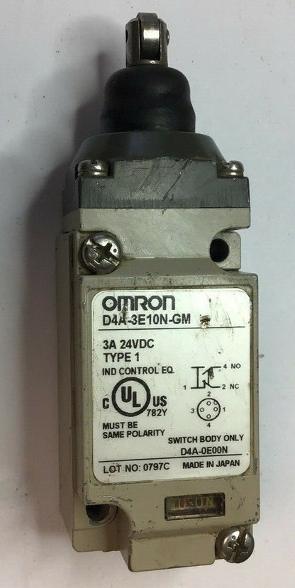 OMRON D4A-3E10N-GM LIMIT SWITCH 3A 24VDC TYPE 10