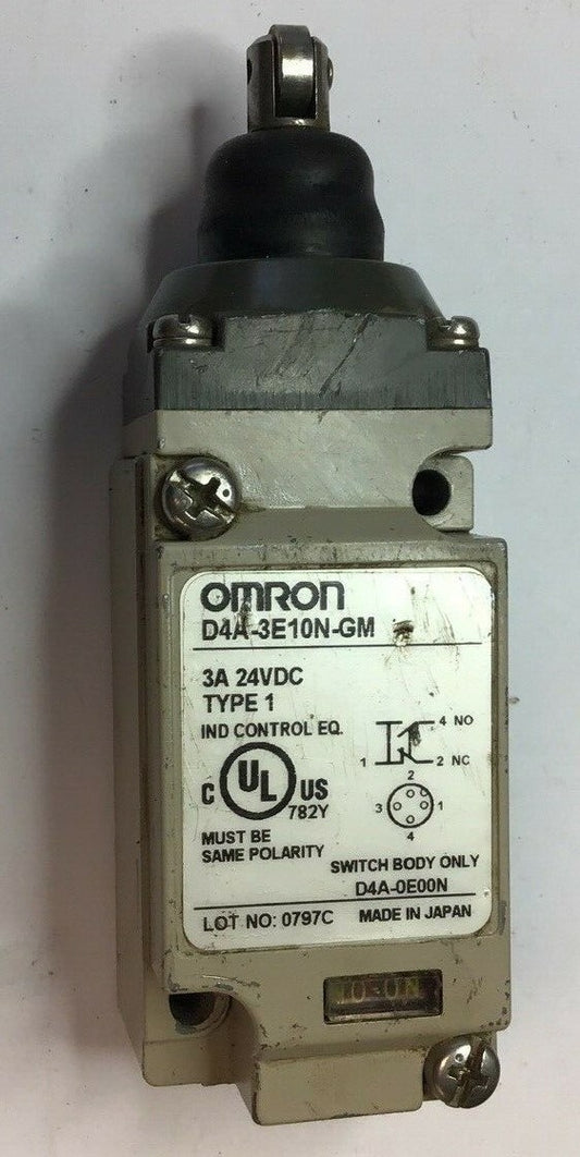 OMRON D4A-3E10N-GM LIMIT SWITCH 3A 24VDC TYPE 10