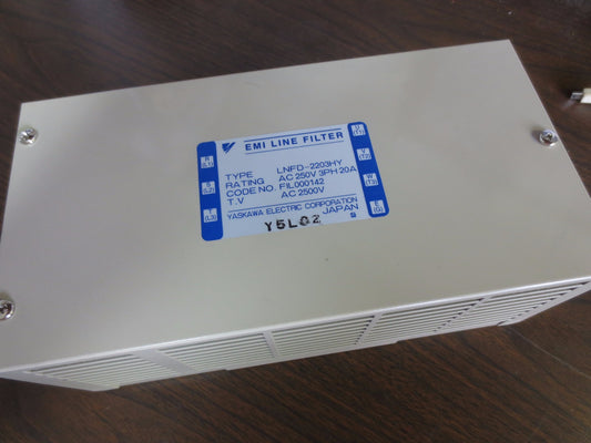 YASKAWA LNFD-2203HY EMI LINE / NOISE FILTER - 250V, 3PH, 20A - NEW SURPLUS0