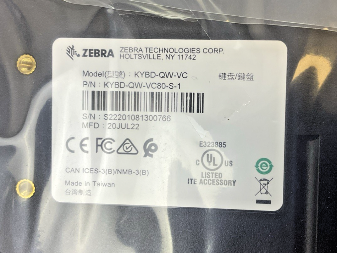 ZEBRA KYBD-QW-VC80-S-1 HEATED KEYBOARD5