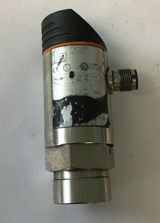 IFM Electronics Effector, PN7224 Sensor 0-150 PSI Range @ 700 PSI Max. 1/4" NPT0