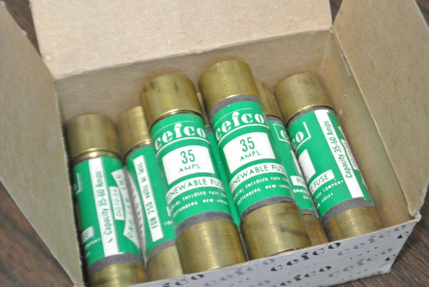 LOT of 7 CEFCO REN35 CLASS H TIME-LAG RENEWABLE FUSE / 35A / 250V / NEW SURPLUS0