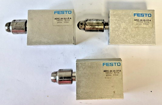 FESTO ADVC-20-15-I-P-A PNUEMATIC CYLINDER (2 W708) (1 D108) 10BAR ***LOTOF3***0
