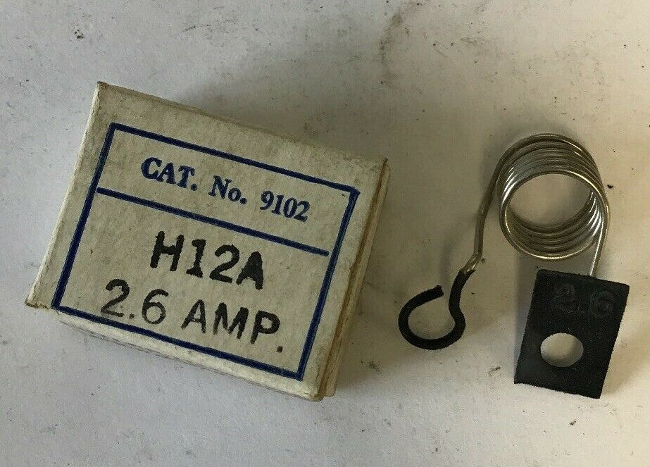 CUTLER HAMMER 9102 H12A 2.6AMP HEATER****LOTOF6****1