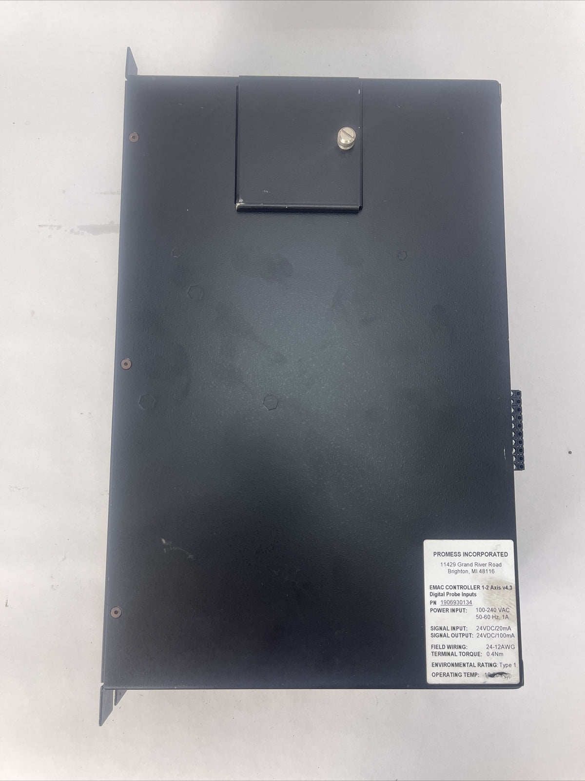PROMESS 1906930134 EMAC CONTROLLER 1-2 AXIS V4.3 OUTPUT 24VDC INPUT 100-240VAC2