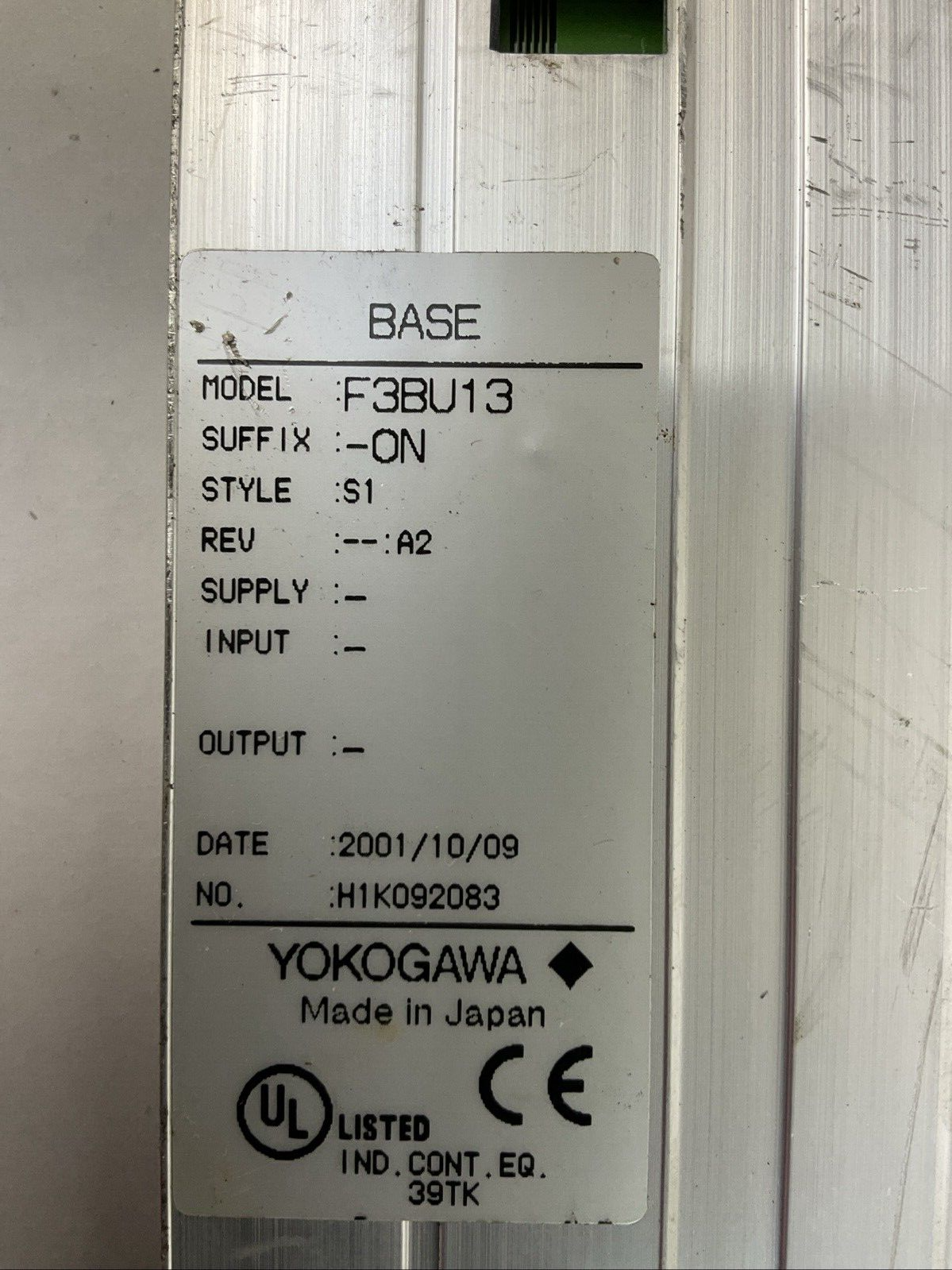 YOKOGAWA F3BU13-0N 13-SLOT PLC MODULE RACK2
