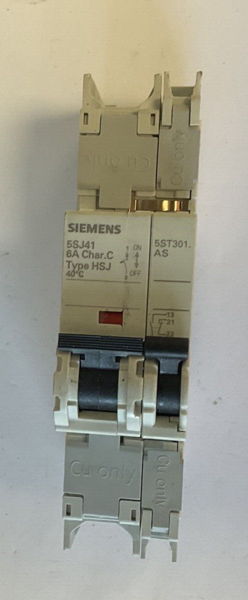 SIEMENS 5SJ4101-7HG41 CIRCUIT BREAKER 6A AUXILIARY CIRCUIT SWITCH0