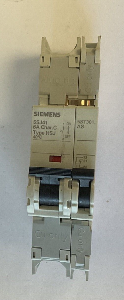 SIEMENS 5SJ4101-7HG41 CIRCUIT BREAKER 6A AUXILIARY CIRCUIT SWITCH0