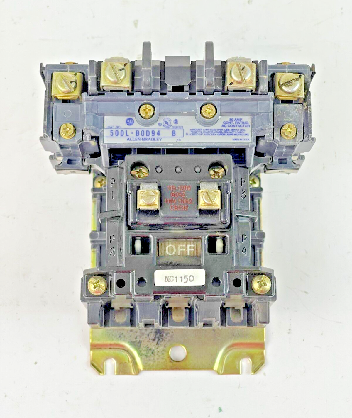 ALLEN BRADLEY - 500FL-BOD94 SER. B - AC CONTACTOR -30 AMP, 600 VAC1