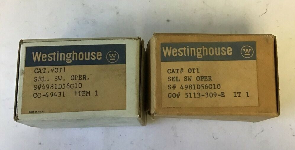 WESTINGHOUSE OT1 SELECTOR SWITCH OPERATOR 4981D56G10 ***LOTOF2***0