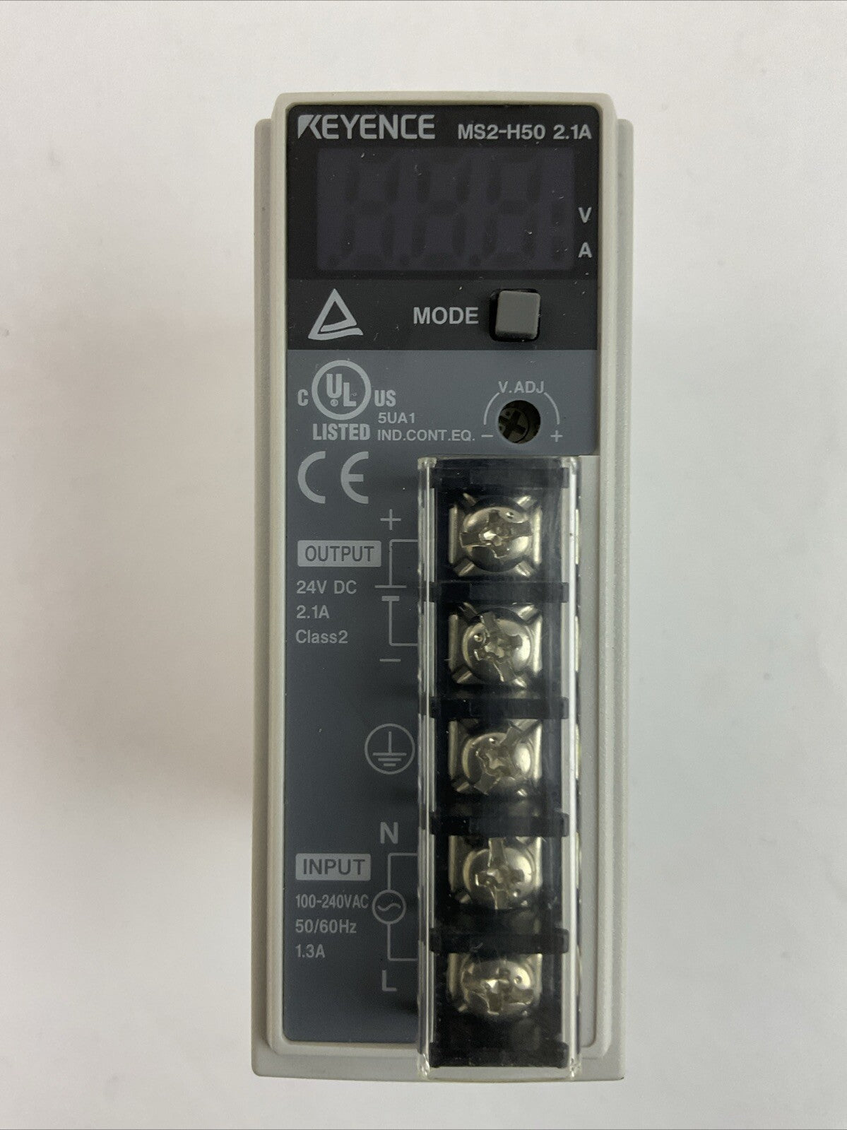 KEYENCE MS2-H50 SWITCHING POWER SUPPLY INPUT 100-240VAC 1.3A OUTPUT 24VDC 2.1A0